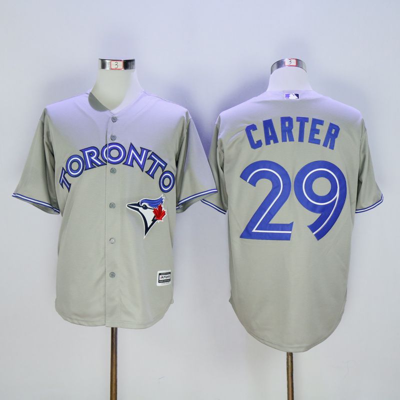 Men Toronto Blue Jays #29 Carter Grey Trowback MLB Jerseys->toronto blue jays->MLB Jersey